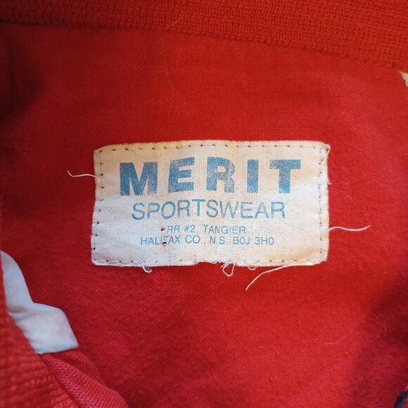 Vintage 1980s Merit Sportswear Jeddore Dolphins Swim Team Light Bomber Jacket - Picture 12 of 16